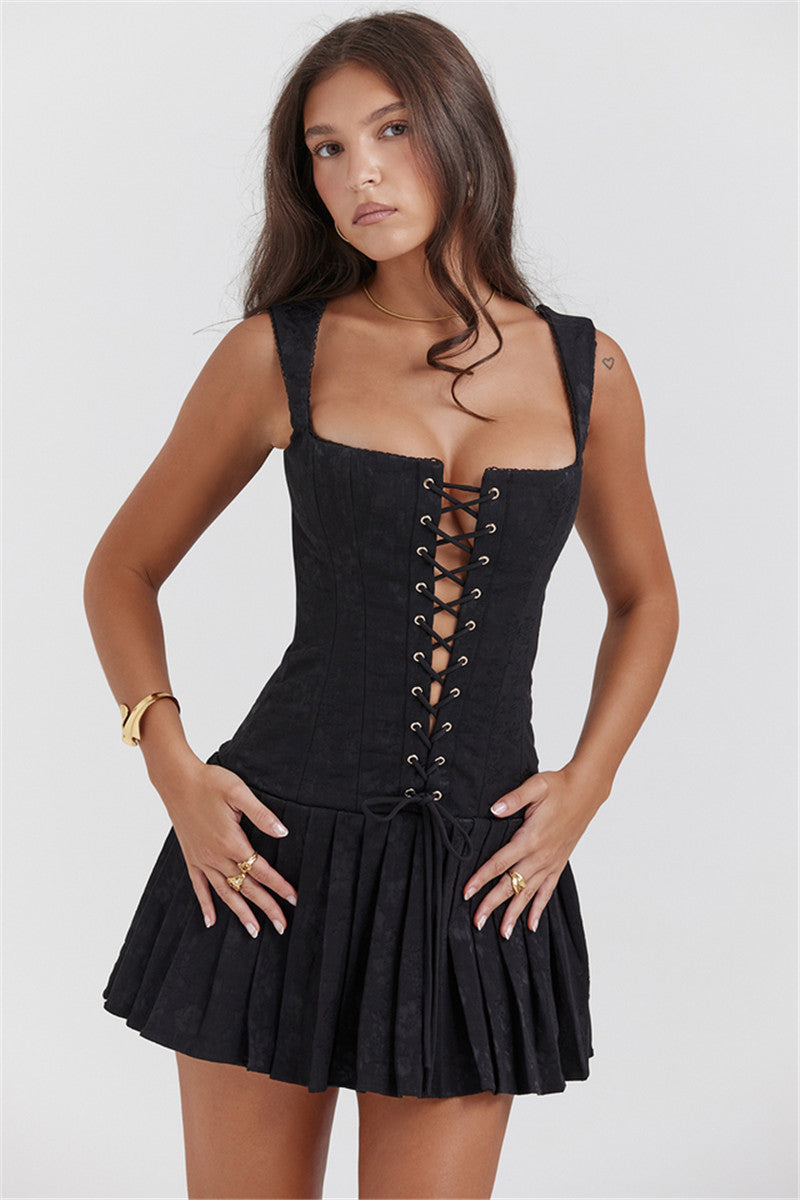 Jane Bandage Hollow Out Backless Sexy Mini Dress