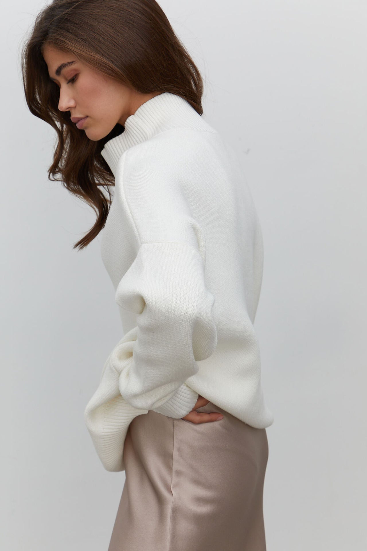 Dawn Women Turtleneck Oversized Casual Sweater