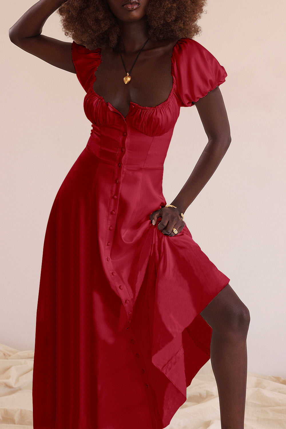 Alice Puff Sleeve Midi Dress