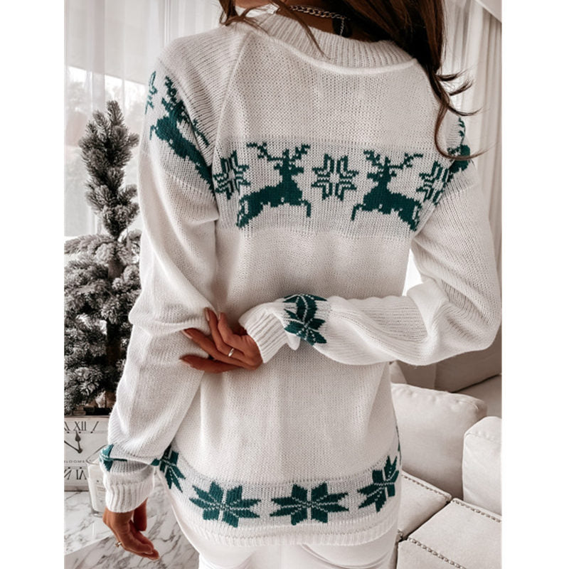 Priscilla Knitted O-neck Loose Women Sweater