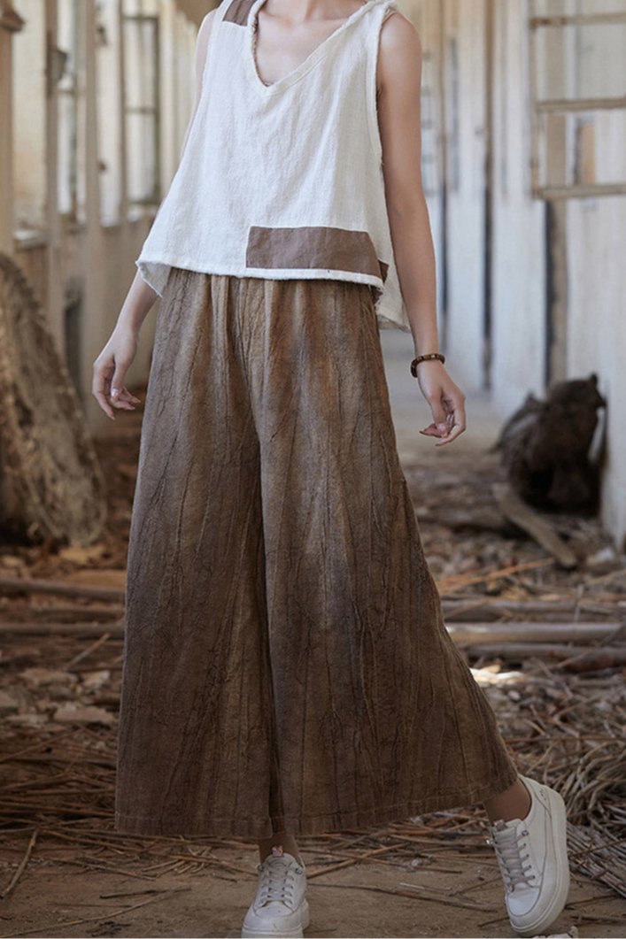 Ruby Cotton Linen Baggy Cargo Pants