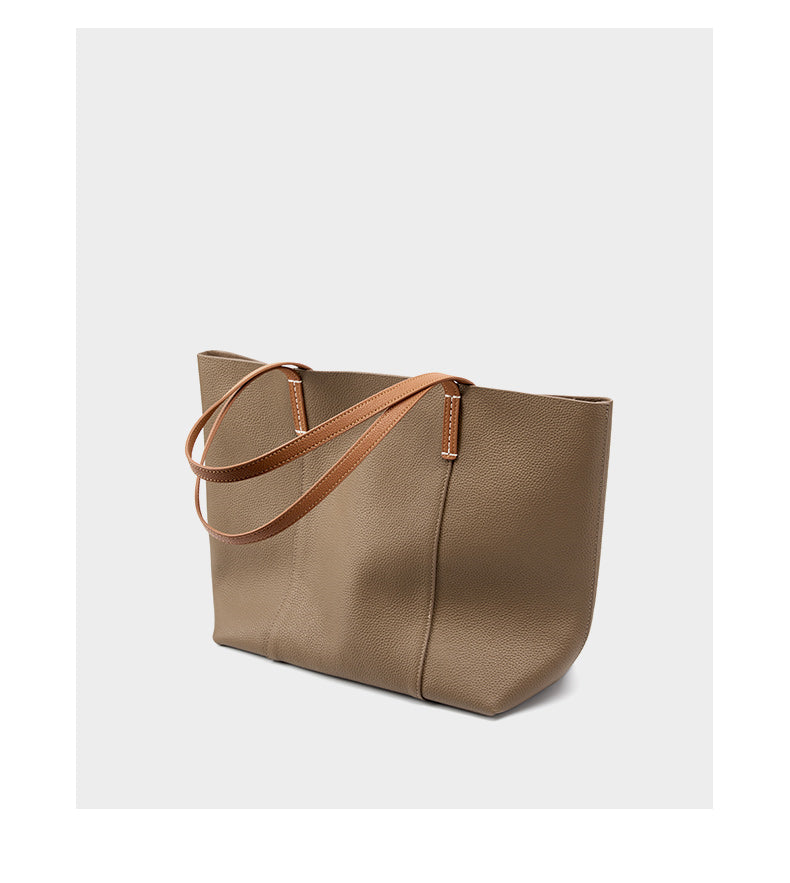 Grace Woman Leather Large Shopper Tote Bag