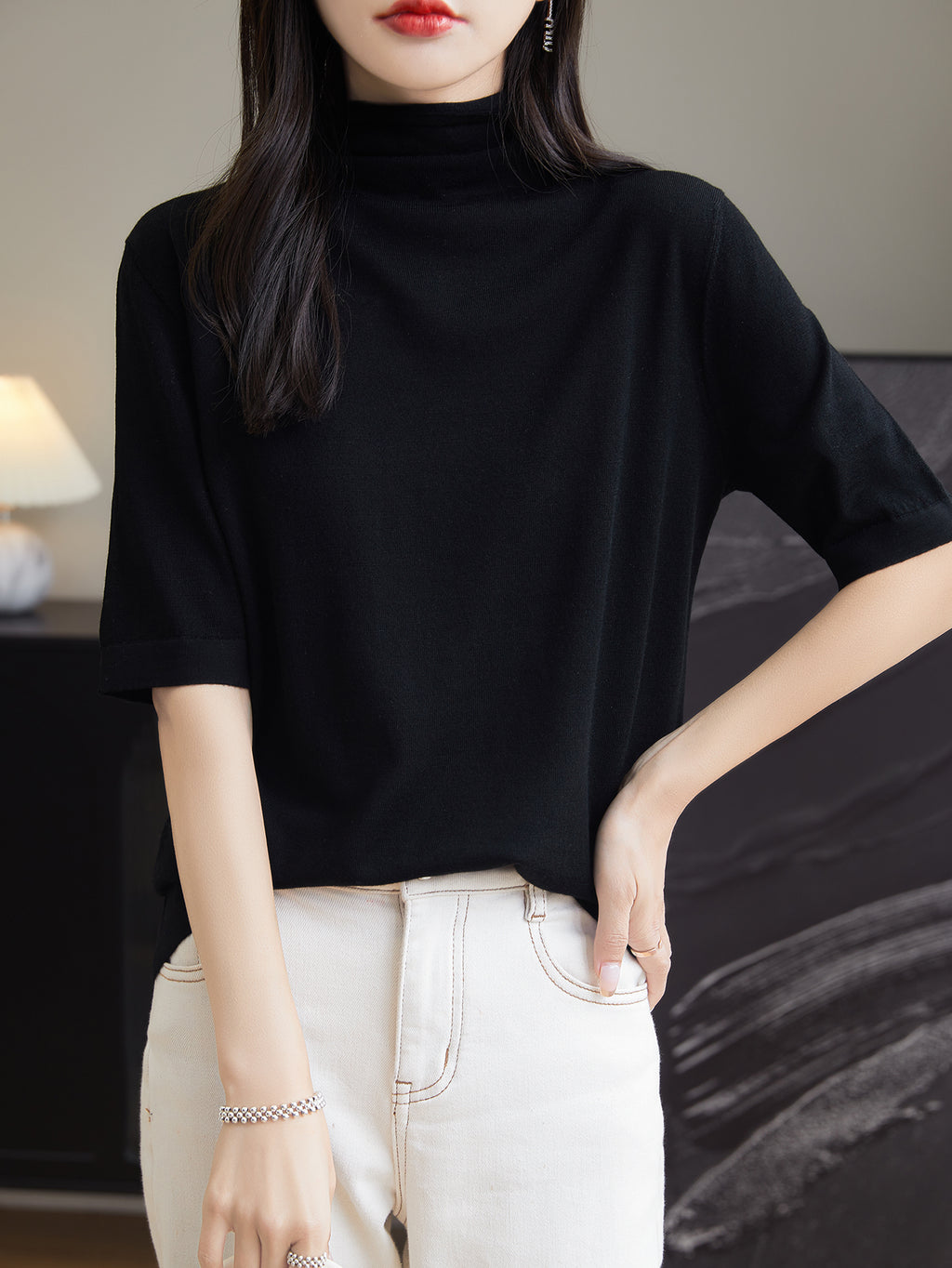 Lydia Woman Turtleneck T-Shirt