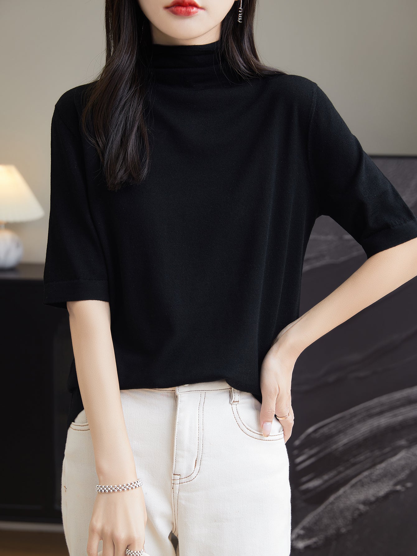 Lydia Woman Turtleneck T-Shirt