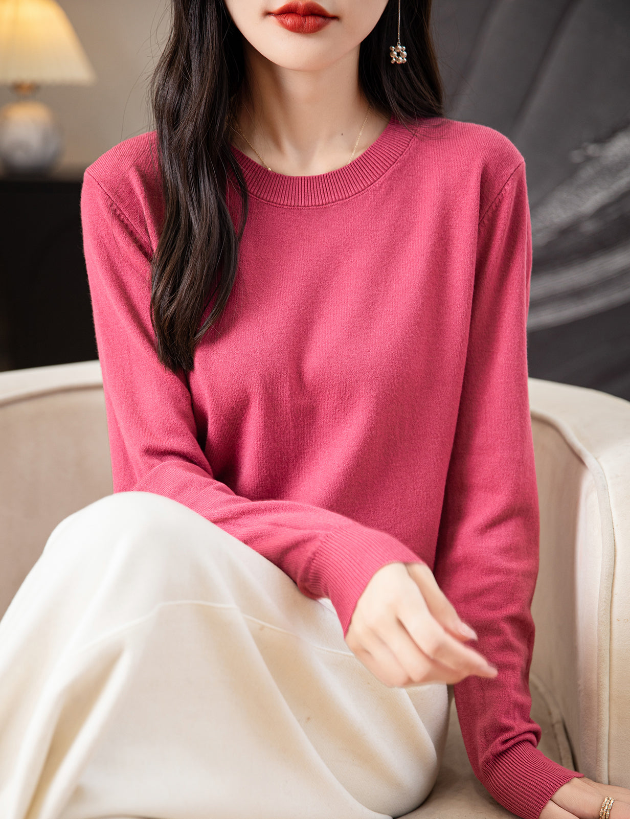 Ruth O Neck Woman Sweater