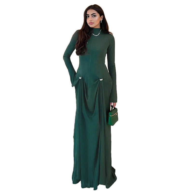 Jenny Turtleneck Long Sleeve Maxi Dress