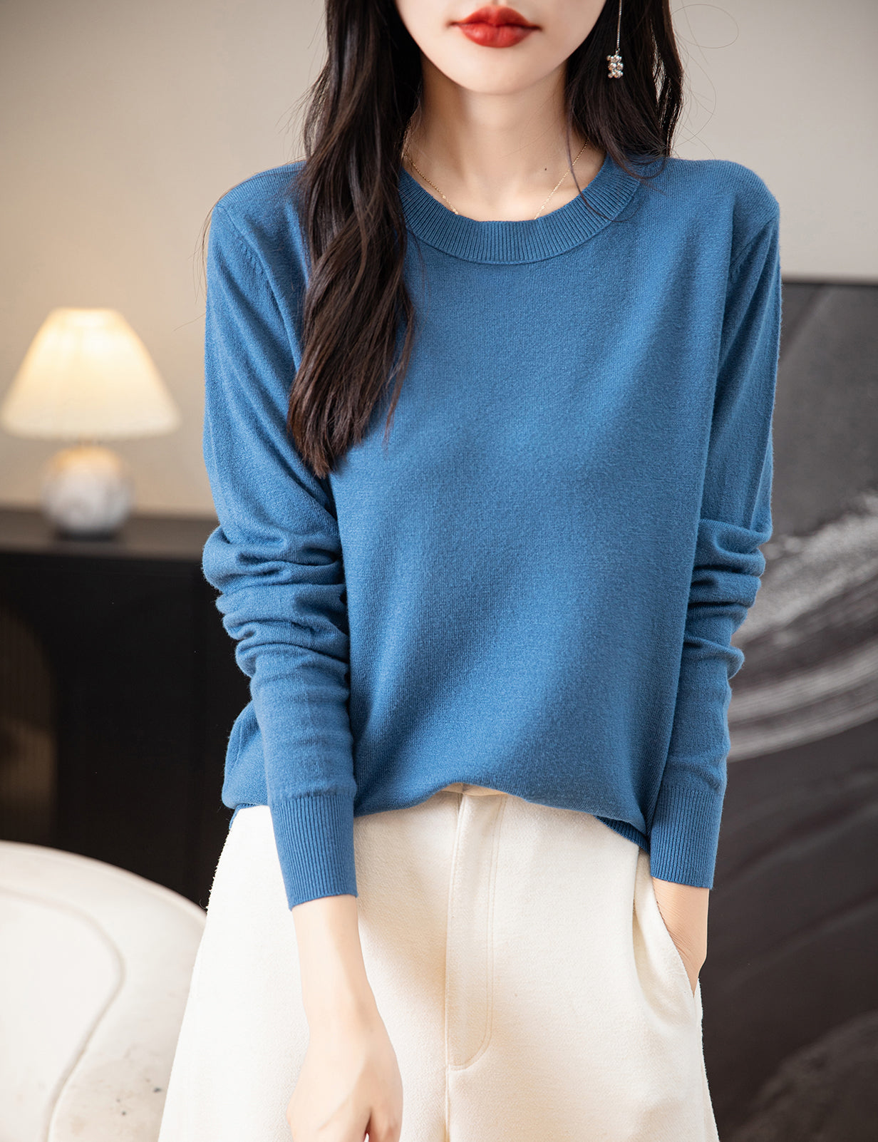 Ruth O Neck Woman Sweater