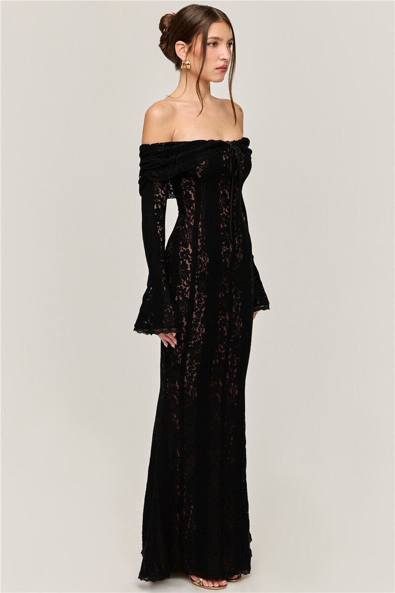 Regina Lace Off-shoulder Sexy Maxi Dress