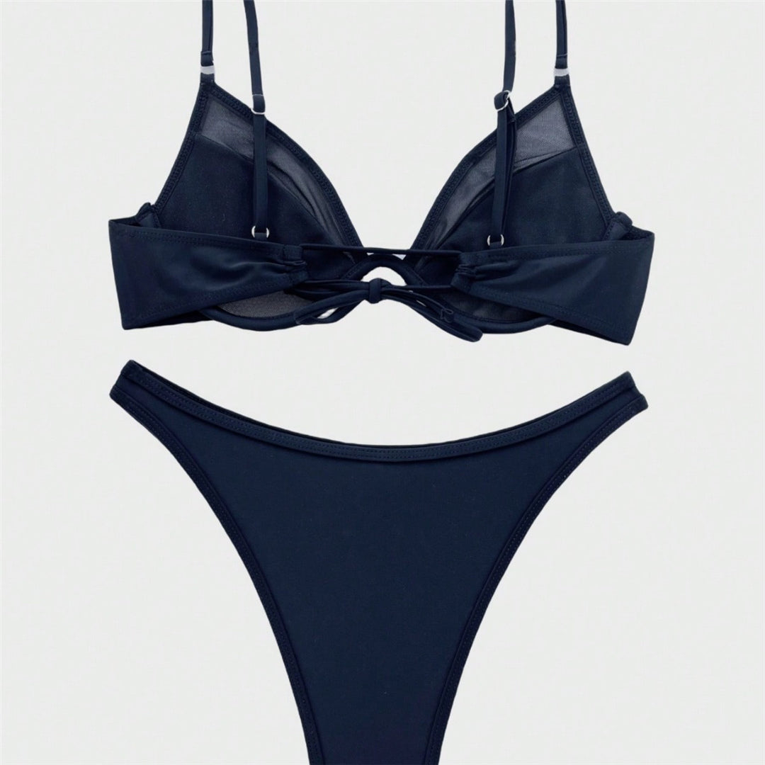 Stella Mesh Sheer Underwired High Leg Cut Bikini