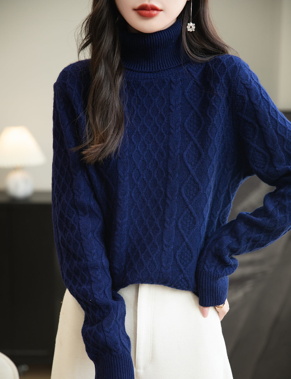 Pat Woman Wool Turtleneck Sweater