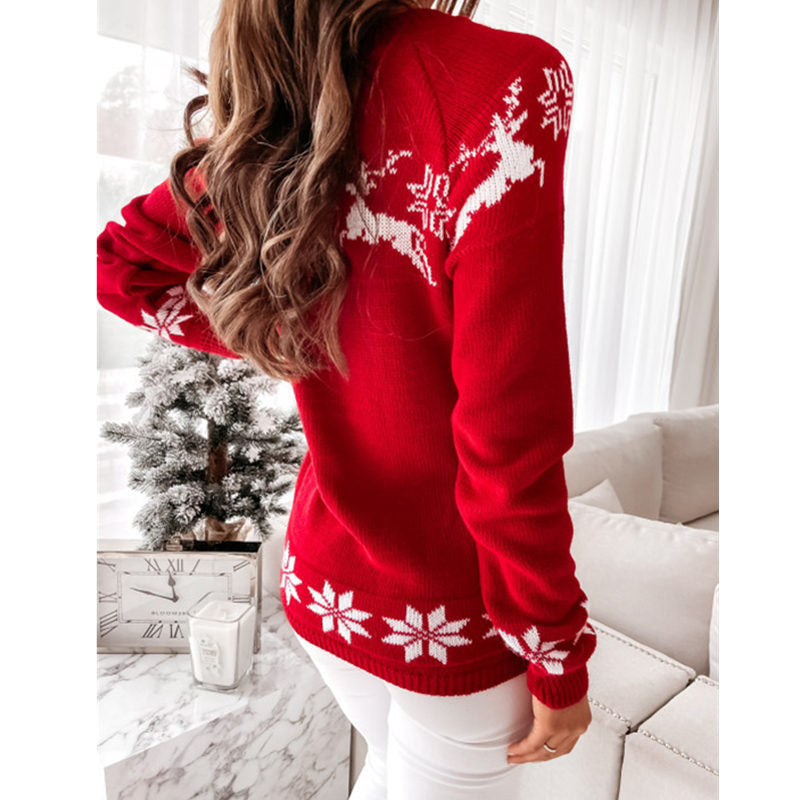 Priscilla Knitted O-neck Loose Women Sweater