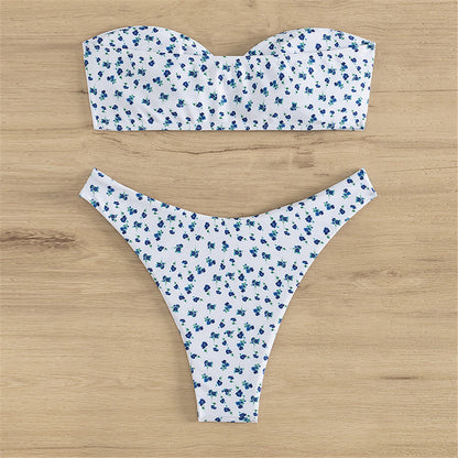 Julie Sexy Flowers Floral Bandeau Bikini