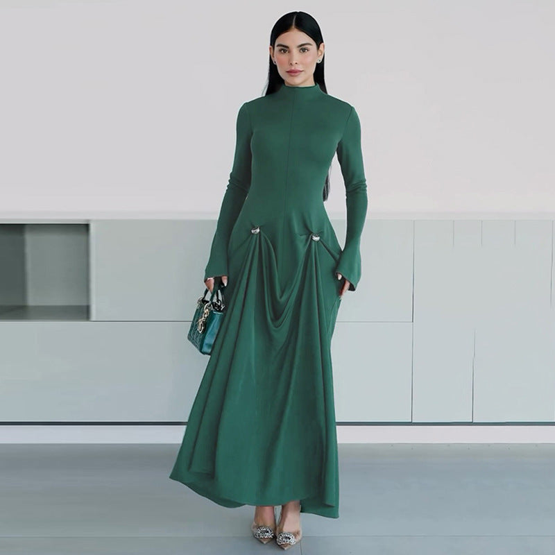 Jenny Turtleneck Long Sleeve Maxi Dress