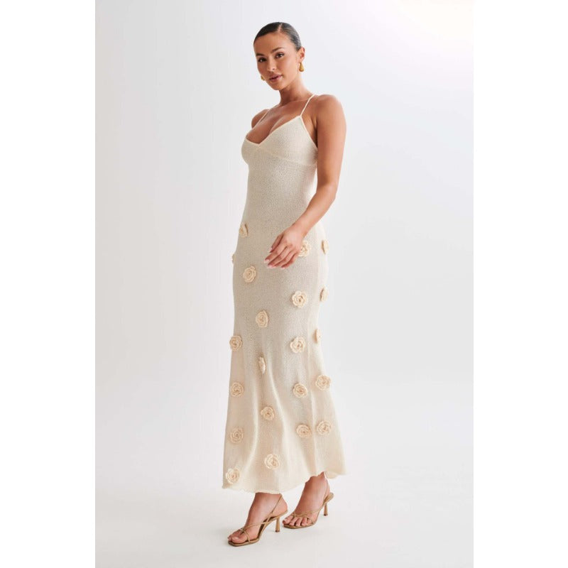 Lisa Knit Floral Halter Dress