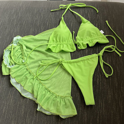 Irma Sexy Halter Ruffled Bikini