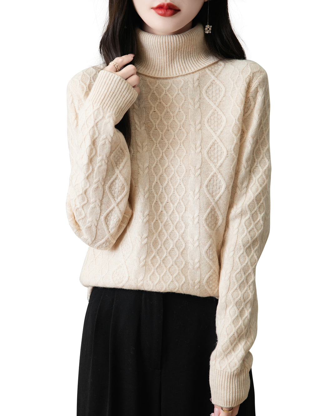 Pat Woman Wool Turtleneck Sweater
