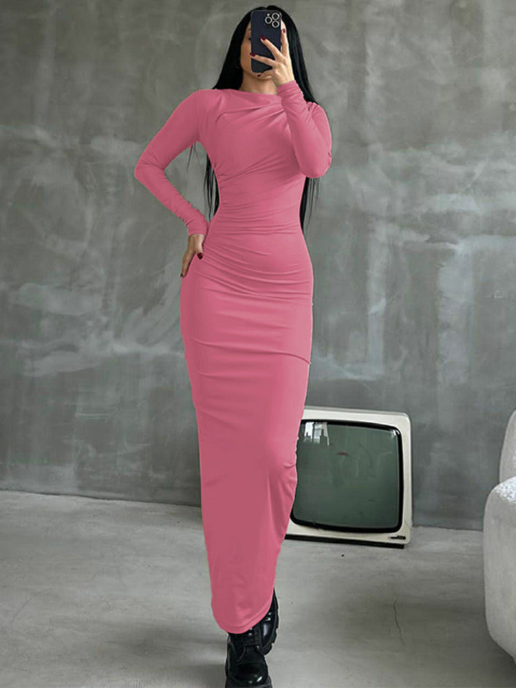 Donna Long Sleeve Sexy Maxi Dress
