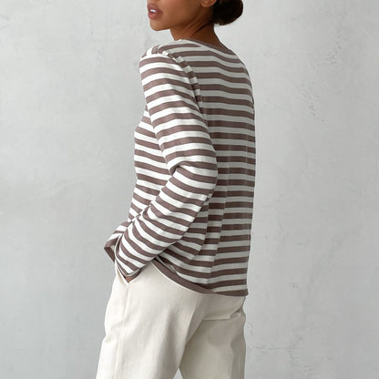Rita Loose Casual Knitted Stripe Women Sweater