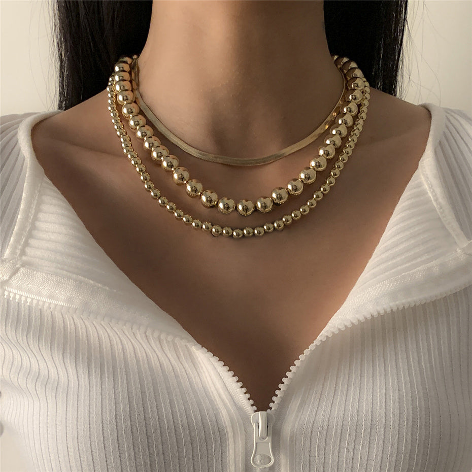 Carly Vintage Flat Filmy Snake Chain Necklace