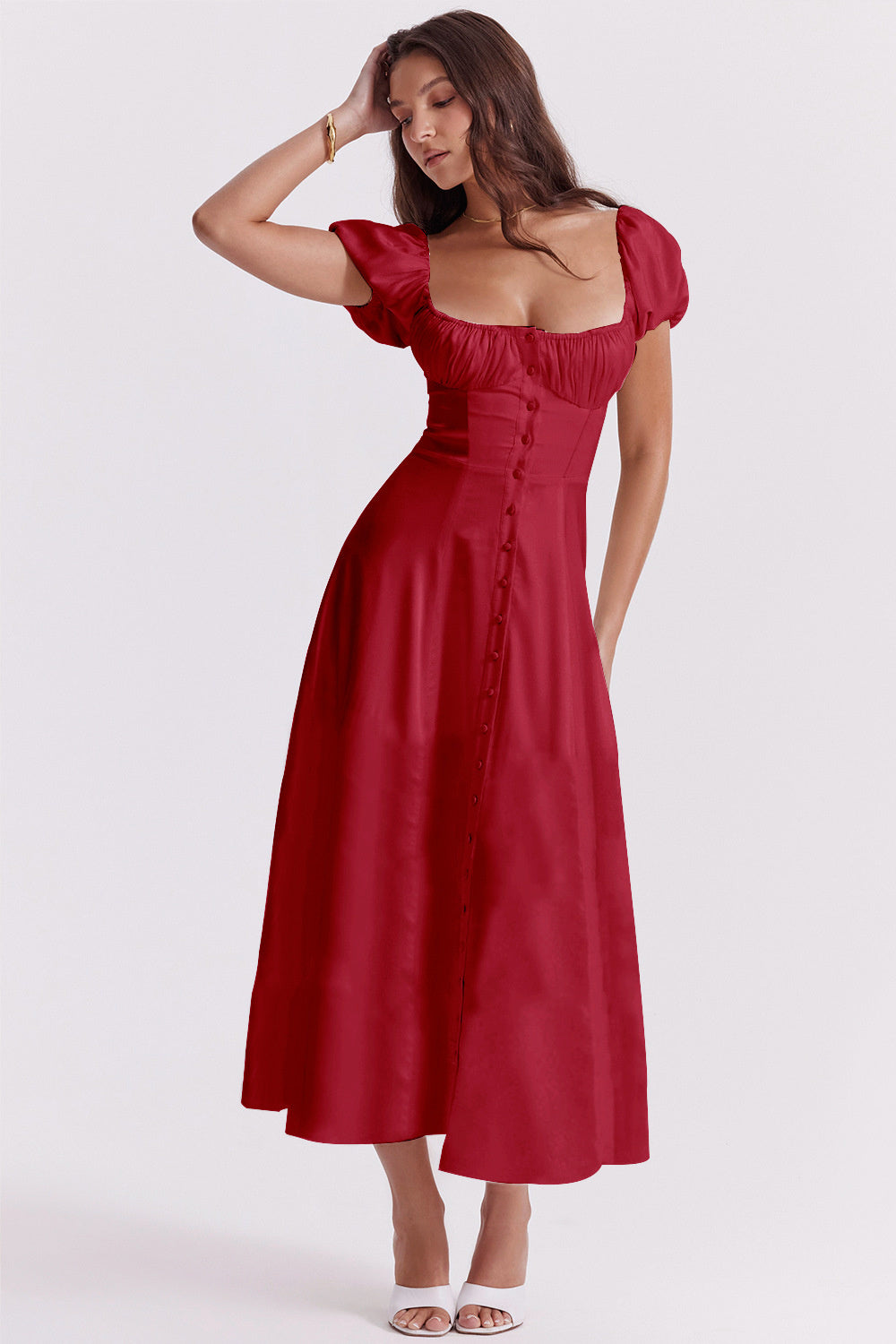 Alice Puff Sleeve Midi Dress