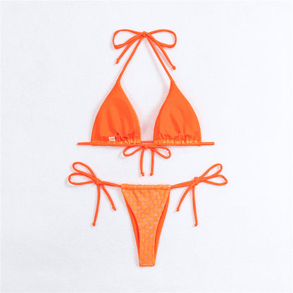 Regina Printed Halter Strappy Bikini