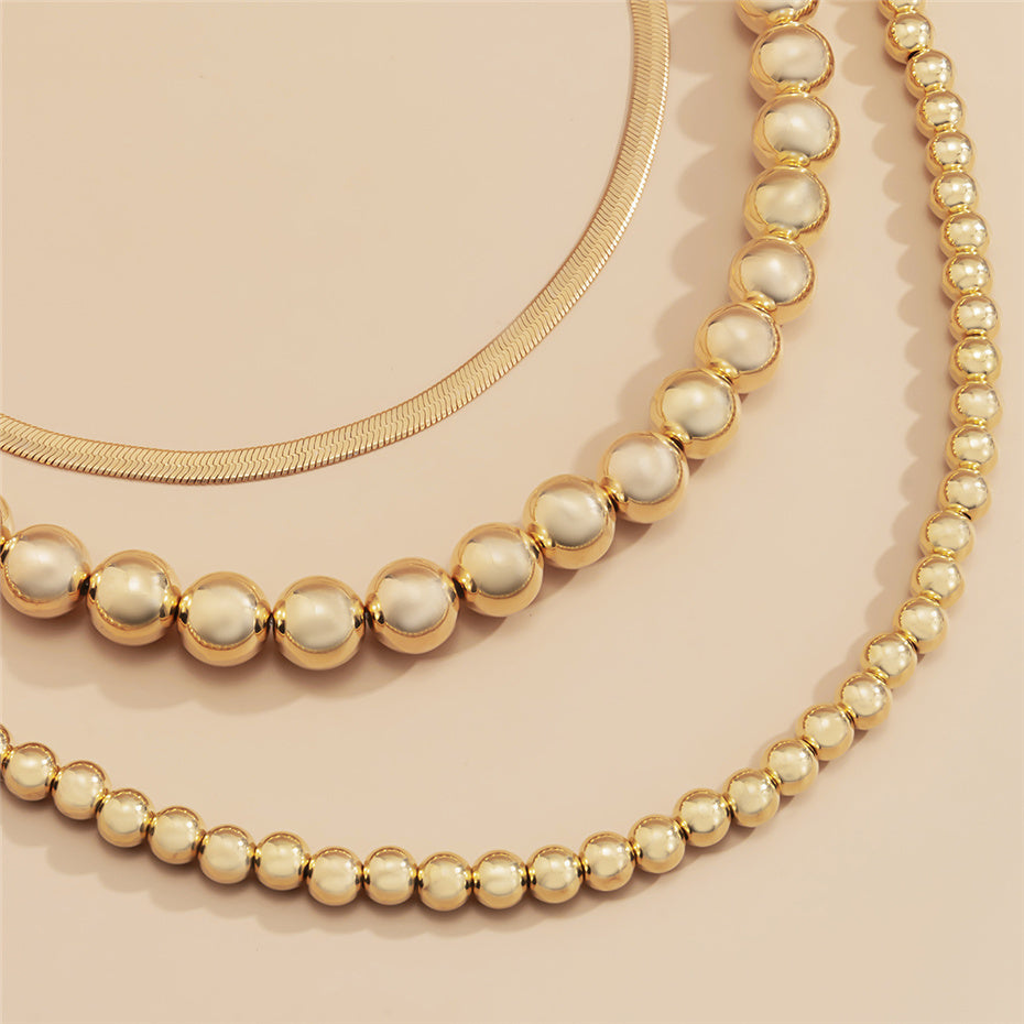 Carly Vintage Flat Filmy Snake Chain Necklace