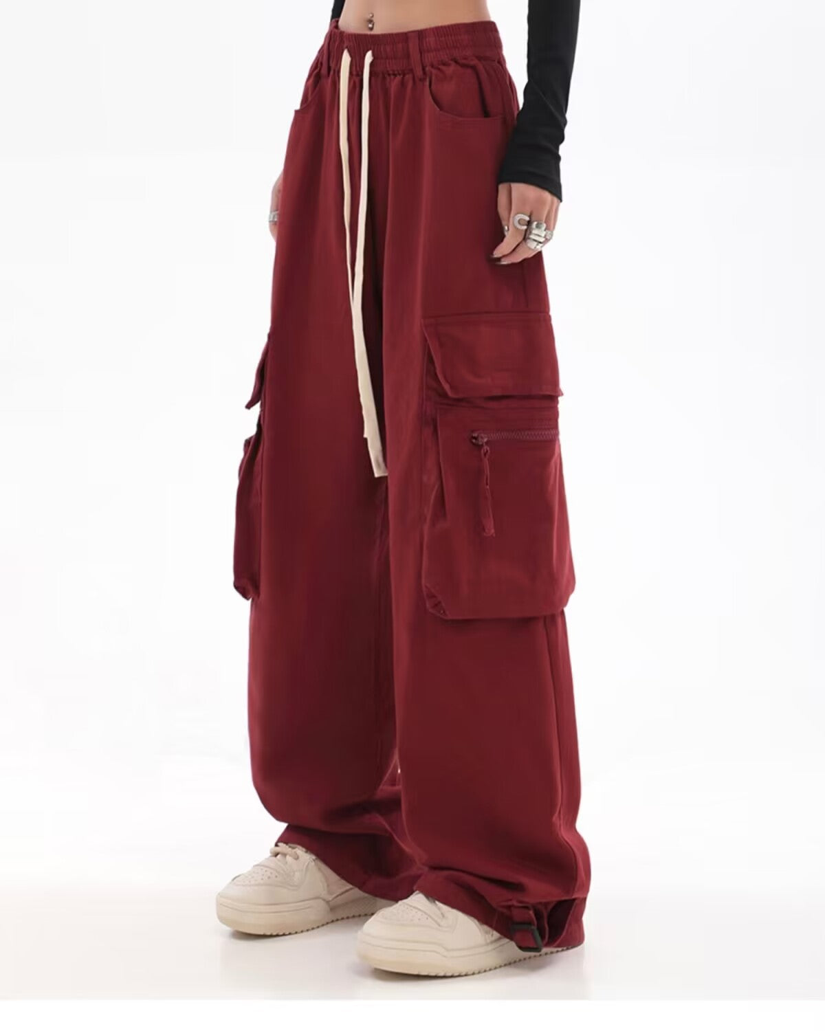 Leah Casual Wide Leg Cargo Pants