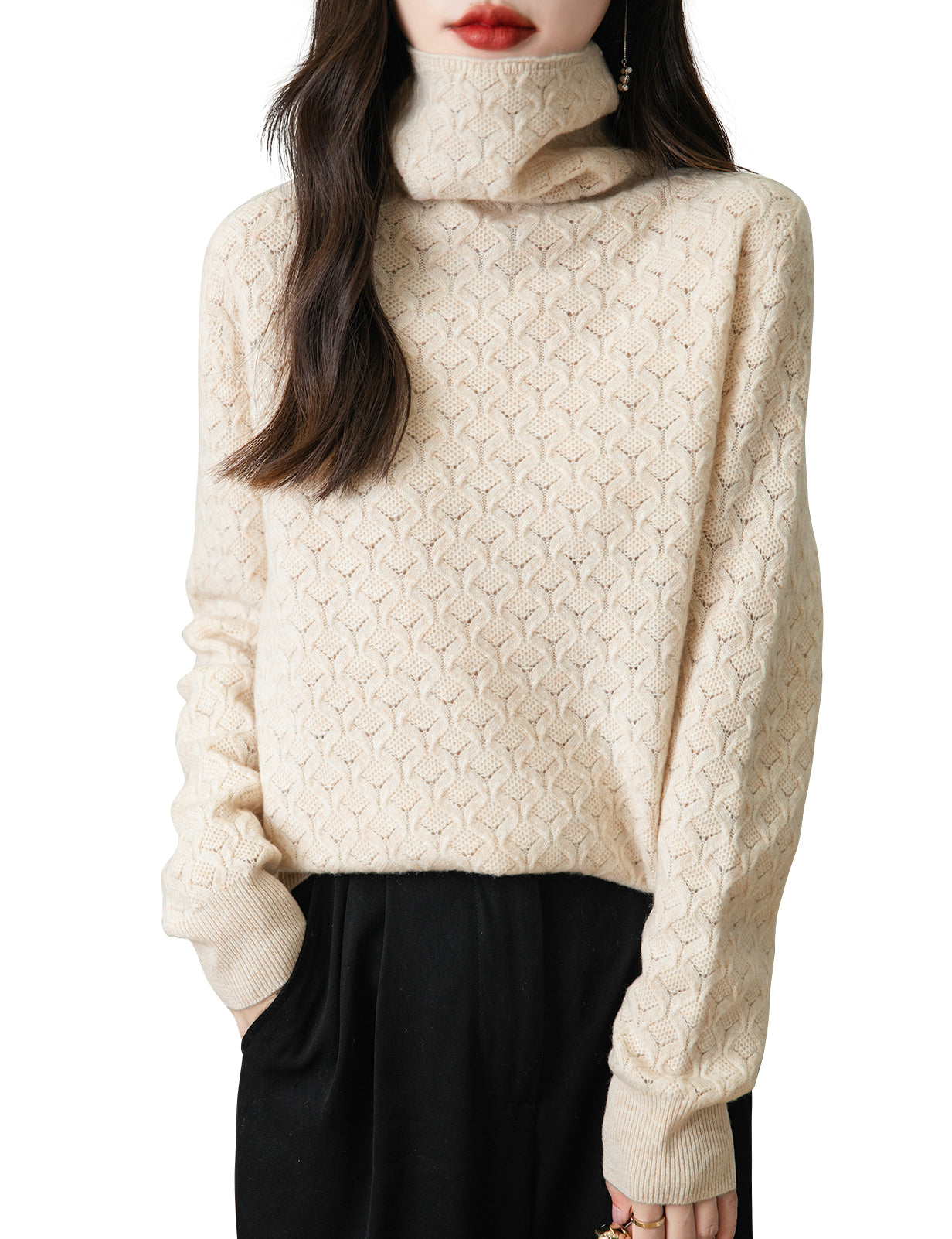 Phyllis Turtleneck Woman Knit Sweater