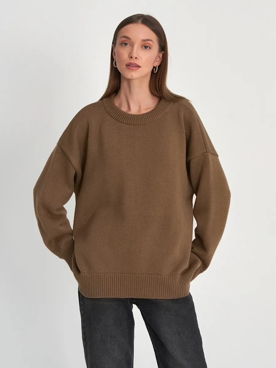 Tina O Neck Oversized Casual Women Sweater