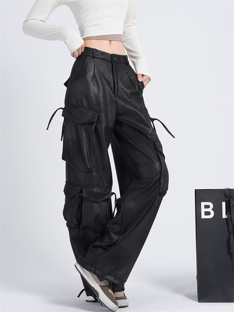 Stella Black Gothic Baggy Cargo Pants