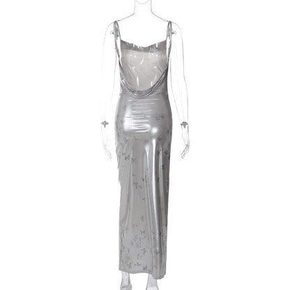 Sharon Spaghetti Strap Backless Bodycon Maxi Dress