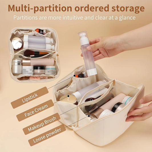 Stylish & Versatile PU Pillow Cosmetic Bag