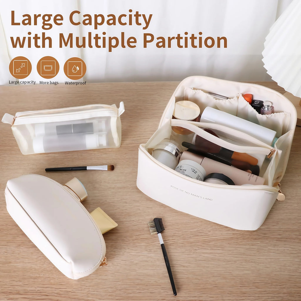 Stylish & Versatile PU Pillow Cosmetic Bag