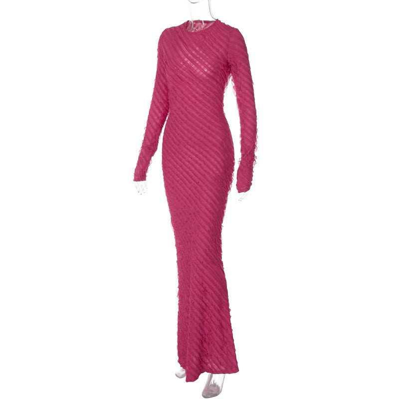 Rita Long Sleeve Pleated Summer Maxi Dress