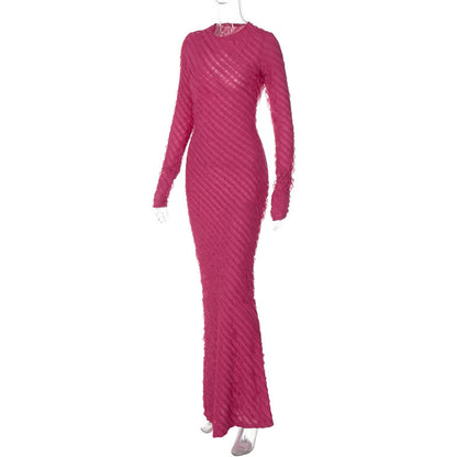 Rita Long Sleeve Pleated Summer Maxi Dress