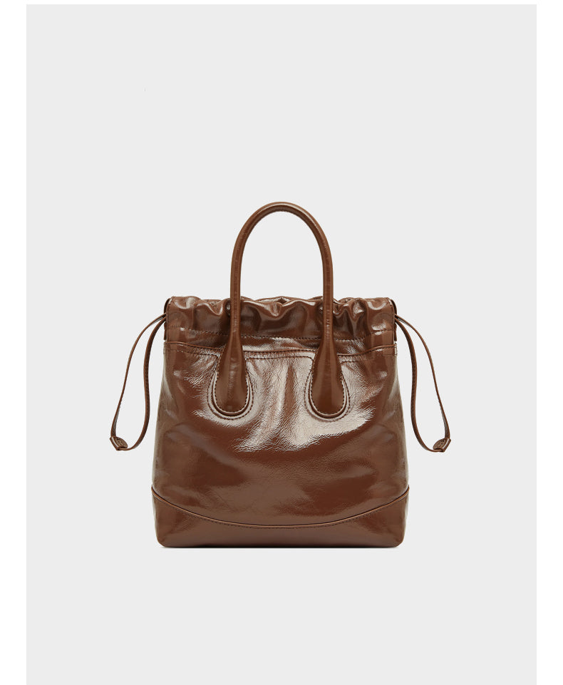 Margaret Genuine Leather Hobo Small Tote Handbag