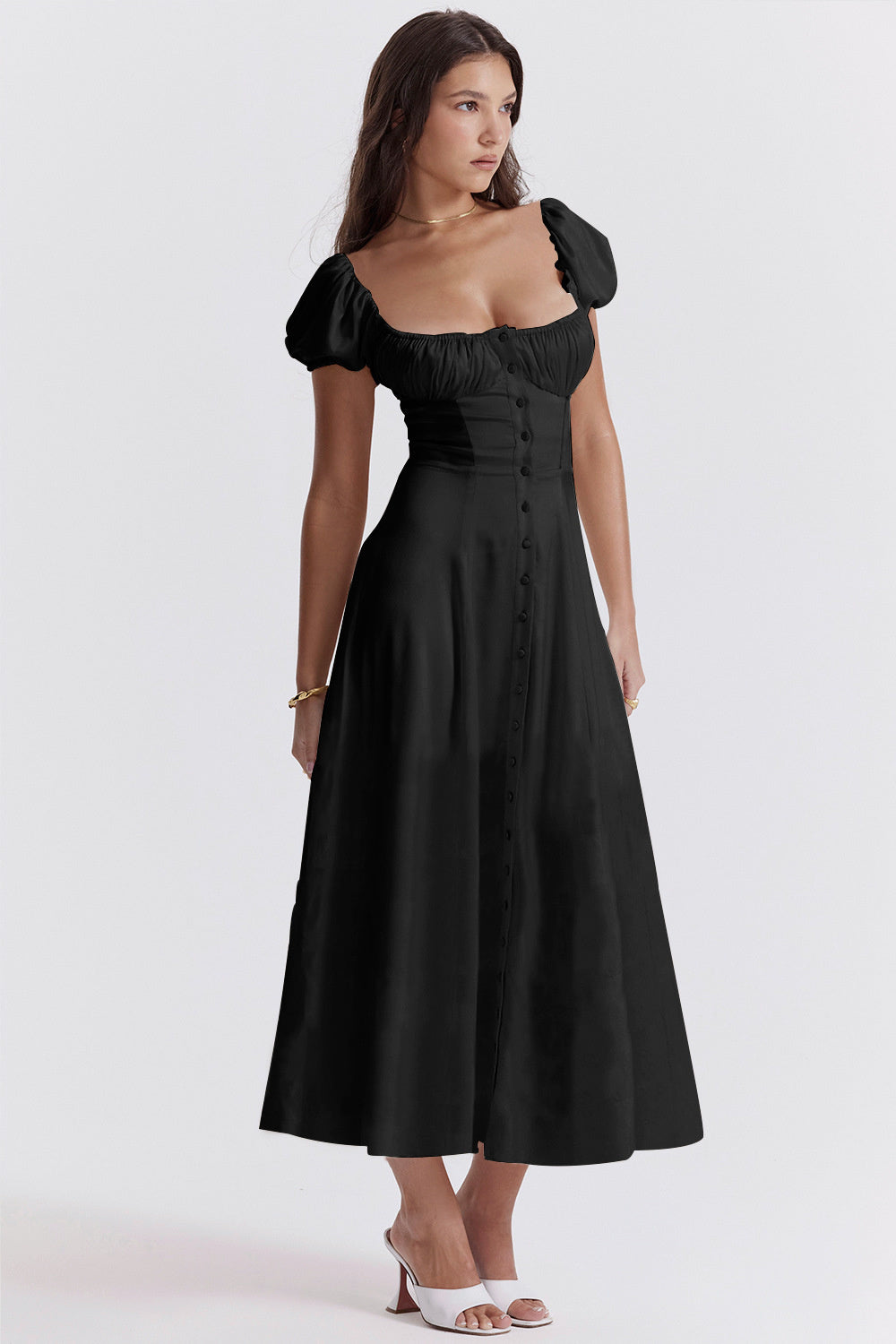 Alice Puff Sleeve Midi Dress