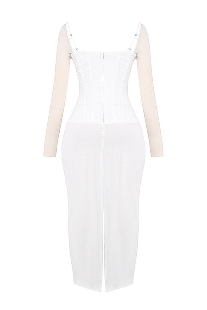 Debbie Sheer Long Sleeve Sexy Maxi Dress