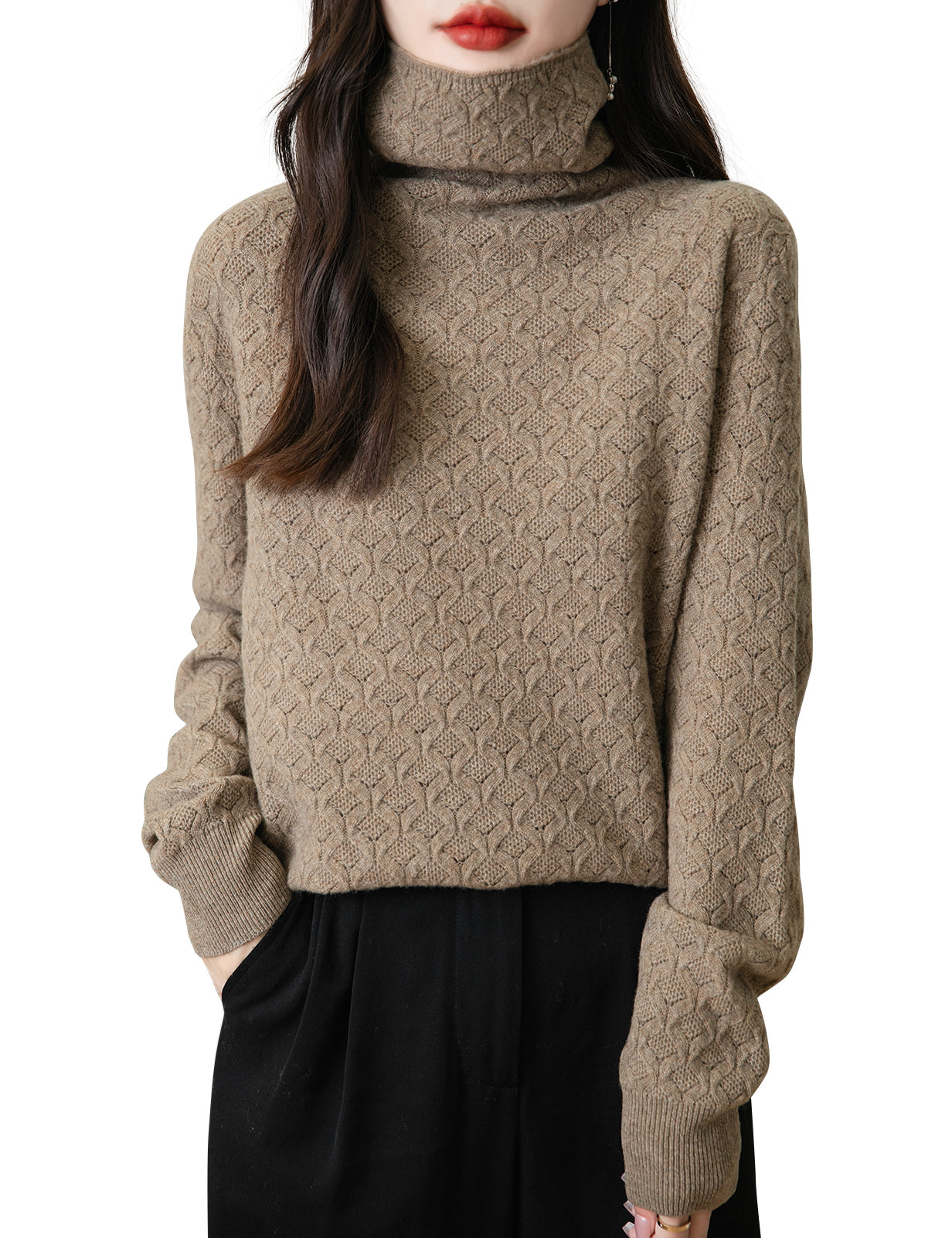 Phyllis Turtleneck Woman Knit Sweater