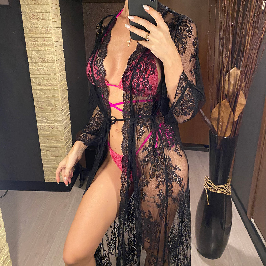 Marion Lace Embroidery Long Dress