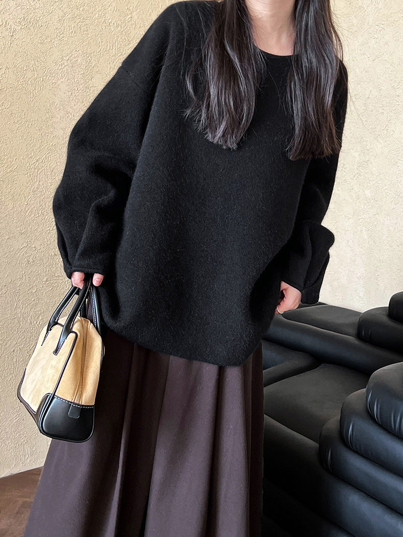 Patricia Back Button Knit Woman Sweater