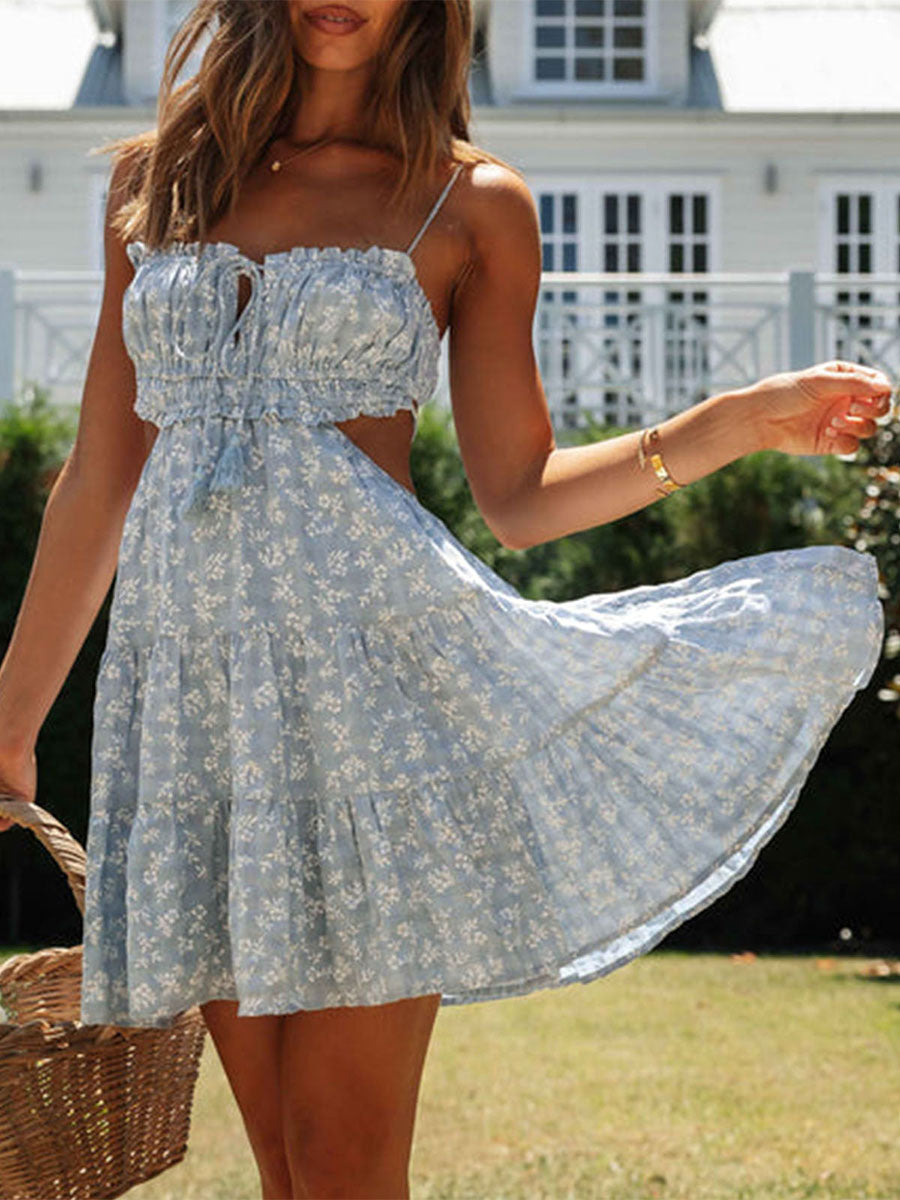 Jasmine Bodycon Long Spaghetti Strap Low Cut Dress