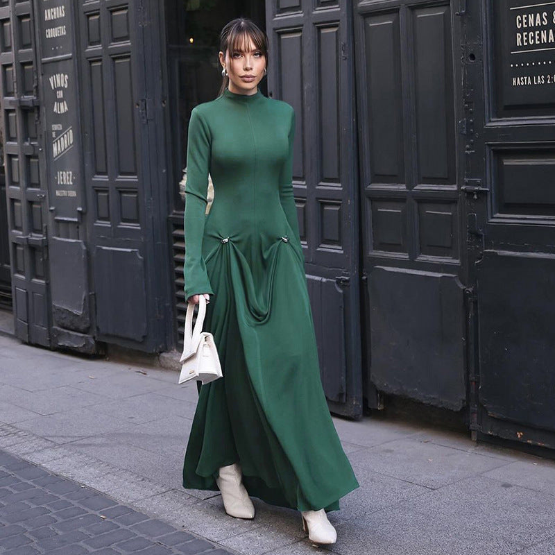 Jenny Turtleneck Long Sleeve Maxi Dress