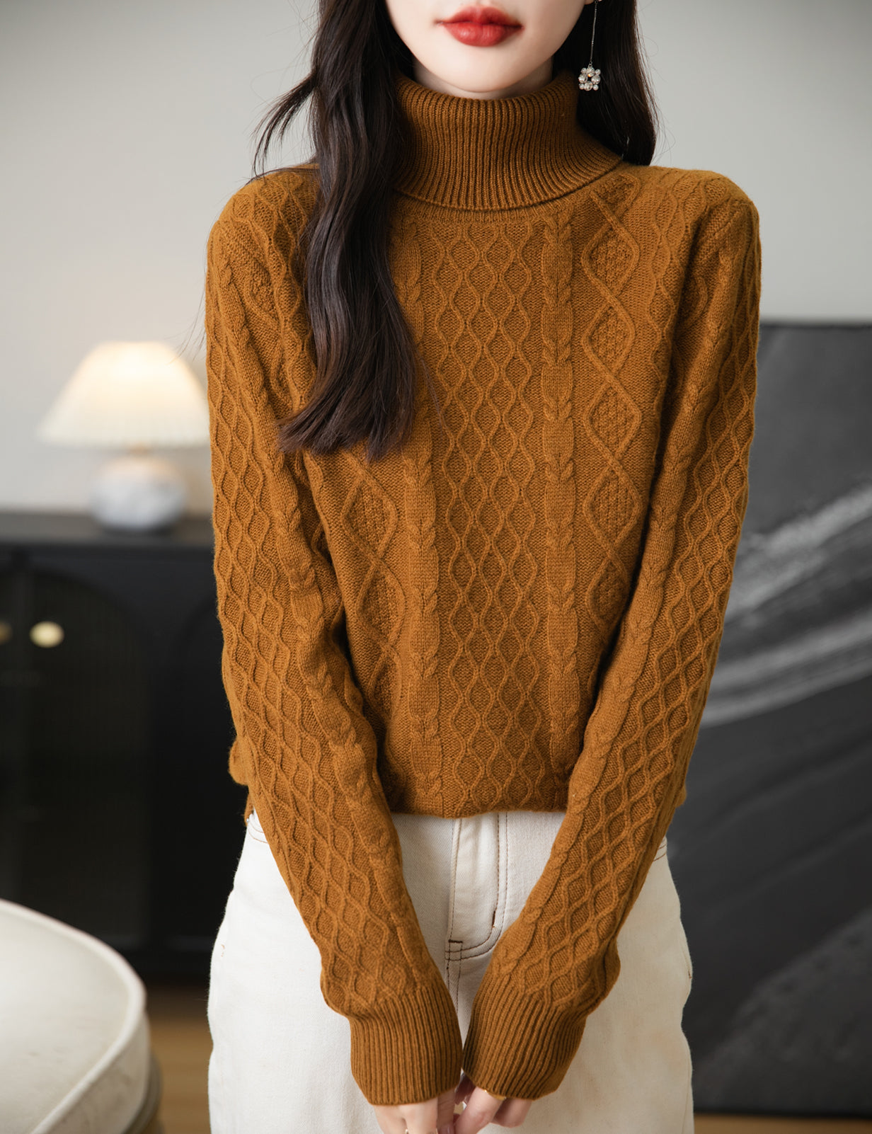 Pat Woman Wool Turtleneck Sweater