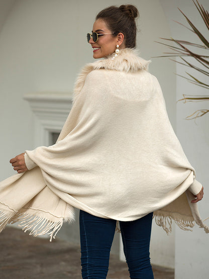 Debbie Fur Collar Bohemian Oversized Women Cardigan