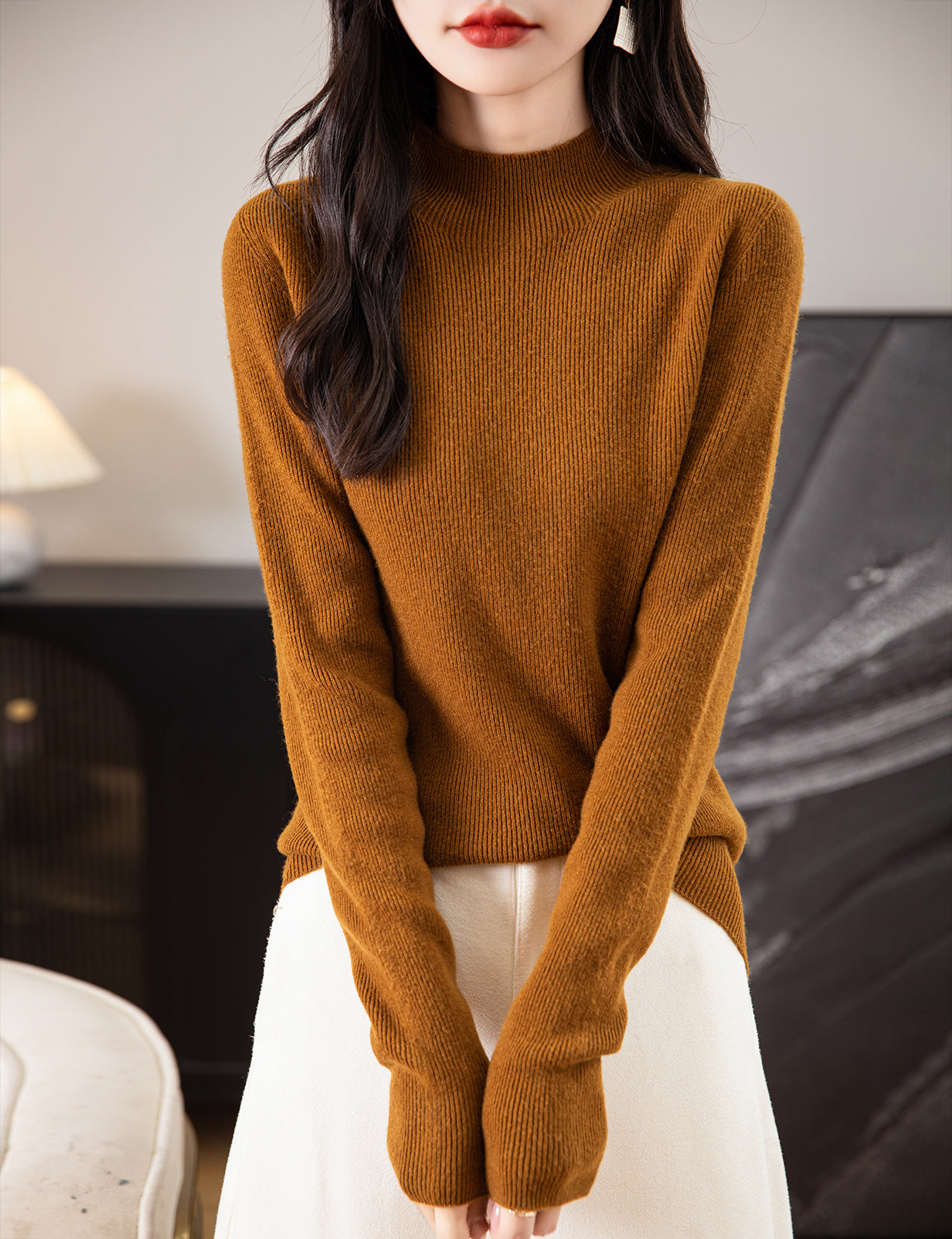 Victoria Woman Long Sleeve Knitted Sweater