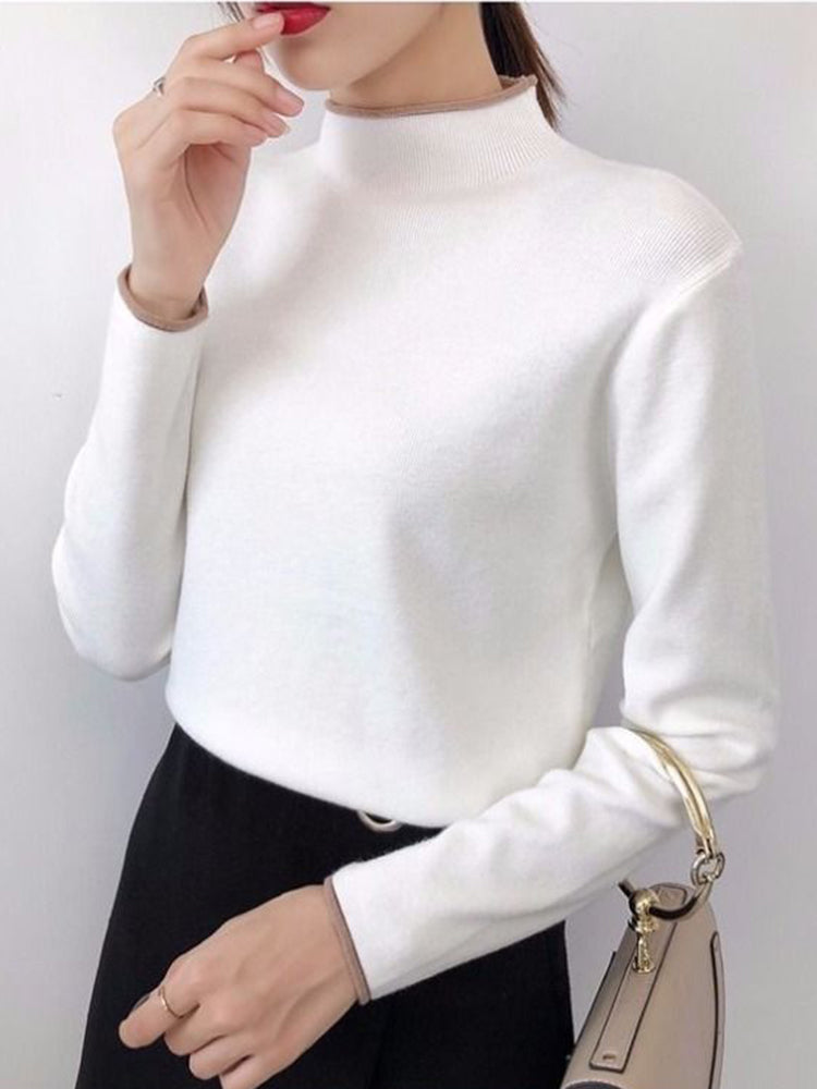 Jill Half High Collar Woman Sweater