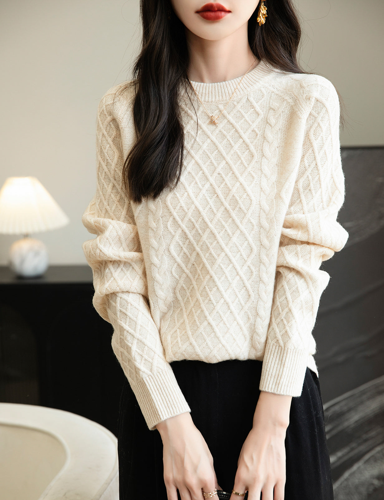 Lauren Woman Crew Neck Soft Long Sleeve Sweater