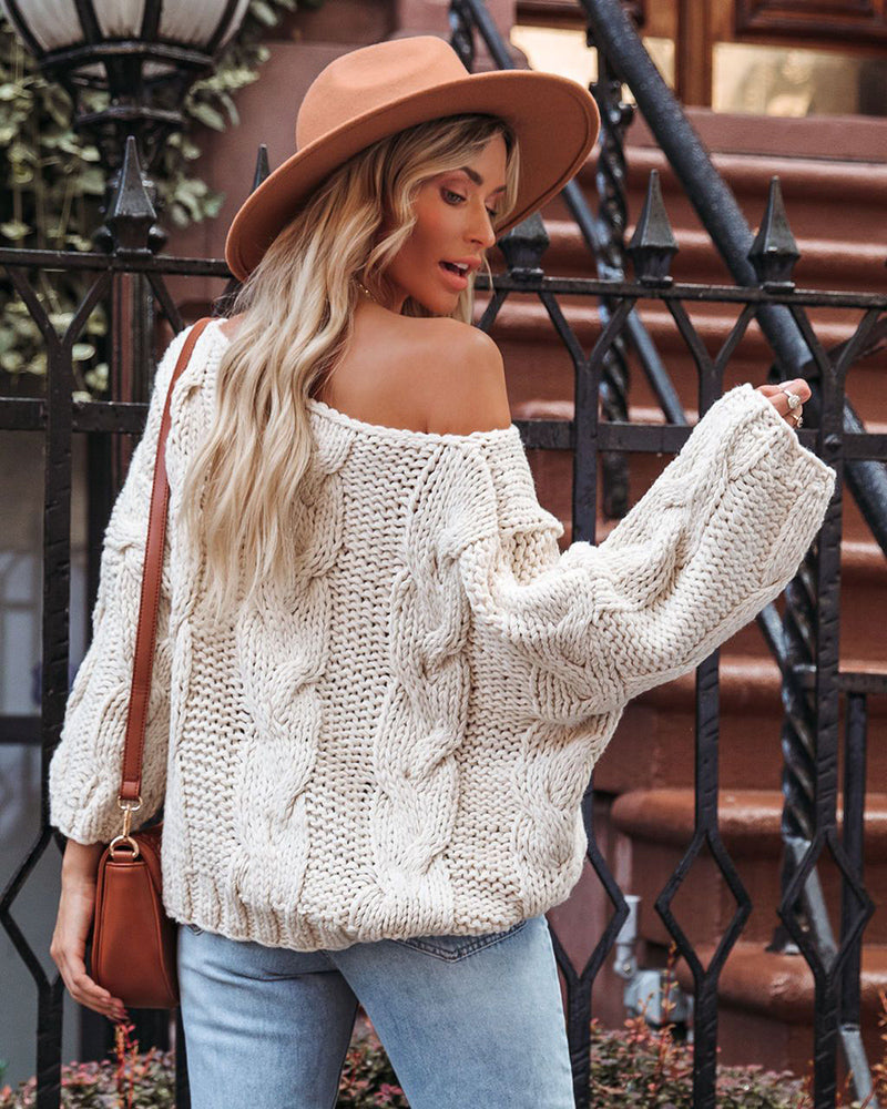 Grace Oversize Twist Bohemian Women Sweater