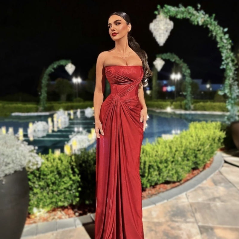 Marie Off-shoulder Strapless Sexy Maxi Dress